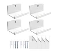 Soporte de pared para discos de vinilo, 4 piezas, estante de acrílico transparente, diseño estable, se mantiene con imágenes, cómics, libros, adecuado para estanterías de libros infantiles