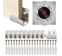 Soporte De Pared Para Discos Vinilo,Set De 10 Piezas Estantería De Pared De Metal | Estante De Discos De Vinilo - Para Pantalla Casa Dormitorio Sala De Viaje Colección Música Fotografía