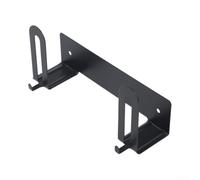 Soporte de pared para dispositivos WiFi, marco de acero al carbono con diseño de rejilla abierta y estante de gestión de cables (B negro)