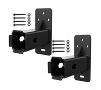 Soporte de pared para enganche de remolque de 1,25 pulgadas, resistente de acero al carbono de hasta 136 kg, almacenamiento de garaje para bicicletas y portaequipajes, color negro (2 unidades)