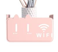 Soporte de Pared para enrutador, Soporte de Pared para de Cables, Soporte para enrutador de Montaje en Pared Adhesivo Posterior acrílico, Estante para de Cables Que Ahorra Espacio, Soporte d