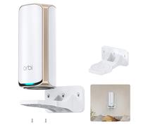 Soporte de pared para enrutadores Orbi WiFi 7, compatible con sistemas de malla Orbi 970, 870, 770 Series y Nighthawk WiFi 7, soporte seguro Orbi para ahorrar espacio y aumentar la señal (RBEWMB