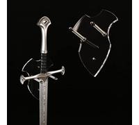 Soporte de Pared para Espada y Hacha - Ganchos para Exhibición Vertical y Decoración (Transparente)