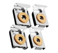 Soporte de pared para espejo, acero inoxidable, 4 clips de espejo sin marco, para casa, oficina, baño, vestidor, cartelera, azulejos, puerta de armario de vidrio