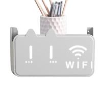 Soporte de pared para estante de enrutador, soporte adhesivo de acrílico para enrutador, soporte multifuncional para enrutador, estante decorativo para caja de cables para decodificador, control