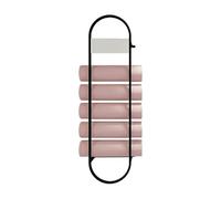 Soporte de pared para esterilla de yoga, estante de almacenamiento de metal de gran capacidad para rodillos de espuma y patinetas, organizador de gimnasio en casa que ahorra espacio