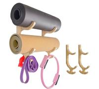 Soporte de pared para esterilla de yoga - Organizador de madera 1 par, soporte robusto para guardar en la pared la esterilla de yoga | Rack para gimnasio, casa, salón, dormitorio de, Appartamen