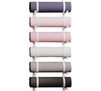 Soporte de pared para esterilla de yoga, organizador que ahorra espacio para equipos de gimnasio en casa, almacenamiento de accesorios de fitness, ideal para los amantes del yoga y entusiastas del