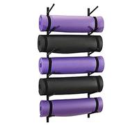 Soporte de Pared para esterillas de Yoga de 6 Niveles: Estante de Almacenamiento Compacto para Rodillos de Espuma, colchonetas de Ejercicio y Equipos de Fitness. Ideal para organizar tu hoga
