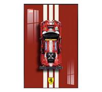 Soporte de Pared para exhibición de Lego Technic 42125 GTE 488, Modelo de Bloques de construcción, para Amantes de los Coches, Soporte de exhibición, 50 x 80 cm, Solo Tablero de exhibición (Style A)