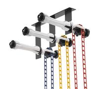 Soporte de pared para fotografía con 3 rodillos, sistema de soporte de fondo manual, incluye 2 ganchos Tri-Fold, 8 tornillos de expansión, 3 cadenas para Home Studio Live Stream Game Video