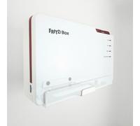 Soporte de pared para Fritzbox 5690 Pro de metal, estable y ahorra espacio, montaje en pared, soporte para router Fritz 5690 Pro metal en color blanco - Fabricado en Alemania
