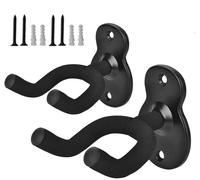 Soporte de Pared para Guitarra, 2 PCS Soporte para Guitarra y Bajo Acústica Eléctrica Ukelele Ganchos con Tornillos