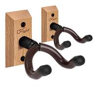 Soporte de pared para guitarra, 2 unidades, colgador giratorio de madera maciza con tornillos, gancho en forma de V para bajo eléctrico acústico, soporte para mandolina, banjo
