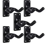 Soporte de pared para guitarra con gancho negro y pinza para afinador de guitarra