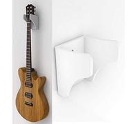 Soporte de pared para guitarra, soporte de gancho de pared, con tornillos, para guitarra acústica eléctrica, clásica, ukelele, banjo y mandolina (blanco)