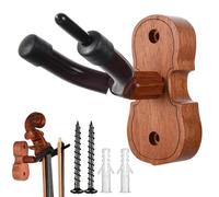 Soporte de pared para guitarra - Soporte de soporte fuerte para instrumentos duradero, estante de almacenamiento seguro para guitarra, soporte de pared único para violín de caoba, GuitaRr, Viola