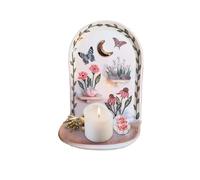 Soporte de pared para joyas, estante de almacenamiento floral de resina, estante de pared para joyas, decoración elegante para cristales, pendientes, collares, pulseras y candelabros, 500 g