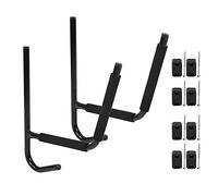 Soporte de Pared para Kayak y Piragua, Rack de Madera con Ganchos para Tablas y Escalera, Soporte Fuerte y Durable hasta 80kg - Protección con Espuma, Instalación Universal para