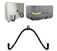 Soporte de pared para laptop, organizador de almacenamiento ajustable universal para portátiles, MacBook, teclado, tabletas, mouse, iPad y más para oficina y hogar, ideal para liberar espacio en el