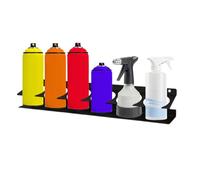 Soporte de pared para latas de aerosol de 6 agujeros, soporte para botellas de spray de pared, estante de almacenamiento de botellas de pintura, material artístico de hierro, diseño que ahorra espacio