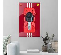Soporte de pared para LE-GO 42143 Ferrarri S-P-3 compatible con Le-go Soporte de gancho de coche para montaje en pared, ideas de regalo, tamaño: 50 x 80 cm (sin modelo) (C)