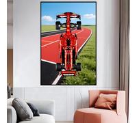 Soporte de pared para LE-GO 42207 Ferrarri SF-2-4 F1 compatible con Le-go Soporte de gancho de coche para montaje en pared, ideas de regalo, tamaño: 50 x 80 cm (sin modelo) (A)