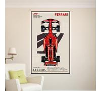 Soporte de pared para LE-GO para 42207 Ferrarri SF-2-4 F1, decoración de soporte de montaje en pared (sin modelo) (A)