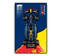 Soporte de pared para Le-Go Technic 42206 RB20 Formula 1 Racing Building Blocks modelo, decorar habitaciones o coleccionar, 50 x 80 cm, solo tablero de pared (tipo A)