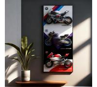 Soporte de pared para Lego 42130 42159 42107 Technic Motorbike, BMW para Yamaha Ducati - 115 x 50 cm Display Wall Board para Lego Car Negro (Modelos no incluidos)