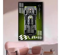 Soporte de pared para Lego Technlc Peugeot 9X8 24H Le Ma*ns Hyb*rid Hyp*ercar 42156, Le*go Liebhaber (solo soporte de pared, no modelos Le*go)