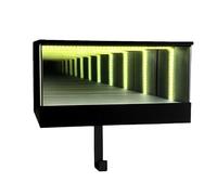 Soporte de pared para llaves de cochera para coche, espejo infinito, colgador de llaves de coche, colgador LED suave, ilusión de luz para hombres, entrada de Navidad, entrada al hogar, puerta