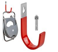 Soporte de pared para manguera, soporte para manguera de jardín, colgador de agua resistente a la corrosión para almacenamiento de cables de extensión, cuerdas, en el patio exterior