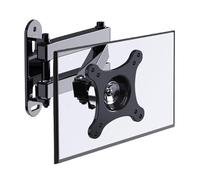 Soporte de pared para monitor individual para la mayoría de monitores de 10 a 27 pulgadas dentro de 33 libras, soporte de pared ajustable de movimiento completo, brazos articulados, extensión de