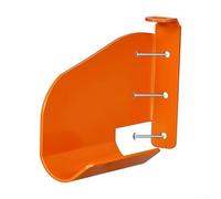 Soporte de pared para motosierra de acero inoxidable de 6 x 6 pulgadas, soporte recubierto naranja para garaje, jardín, patio, cobertizo, almacenamiento de herramientas de camping para Poulan y varios