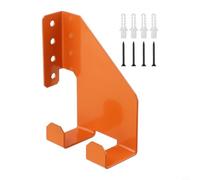 Soporte de pared para motosierra de acero para organización de herramientas, estante de garaje alternativo para caballos, 12 x 10 cm (naranja)