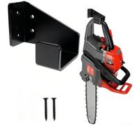 Soporte de pared para motosierra resistente con revestimiento antioxidante e impermeable, diseñado para un almacenamiento seguro de varios modelos de motosierra en taller (1 pieza por paquete, negro)