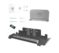 Soporte de pared para Nintendo Switch/Nintendo Switch OLED (sin taladros, metal resistente, 5 ranuras para tarjetas de juego, compatible con Nintendo Switch/Nintendo Switch OLED, negro)