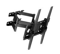 Soporte de pared para pantalla de movimiento completo para paneles de 26 y 70 pulgadas que ofrece inclinación de 15° de giro de 45° y diseño compacto que ahorra espacio, montaje en múltiples