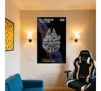 Soporte de pared para pantalla LED LE-GO para 75389 75257 Millenniium Falcion con soporte de gancho para coche, montaje en pared, ideas de regalo (sin modelo) (B)