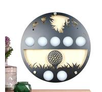 Soporte de pared para pelotas de golf, madera de pino de hierro, vitrina, organizador de almacenamiento montado, marco de exhibición de coleccionista, estante decorativo para accesorios de golf, ideal