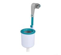 Soporte de pared para piscinas sobre el suelo automático para limpiador de superficies recogedor de escombros blanco azul 5823