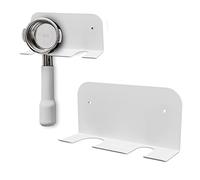 Soporte de Pared para Portafiltro de Café, Soporte para Oreja con Mango sin Fondo Soporte para Mango de Portafiltro con Adhesivo Compatible con Portafiltro de 51 53 54 58mm(Blanco)