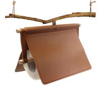 - Soporte de pared para portapañuelos, toallero de piel, gancho rústico de toallero de piel, soporte de pared para soporte de papel higiénico, perchas de toallero de baño