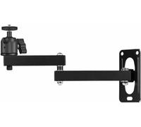 Soporte de pared para proyector con rotación completa de 360 grados, estructura de aleación de aluminio, junta universal de doble eje para una fácil instalación