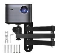 Soporte de pared para proyector, plegable, soporte para proyector de pared, soporte universal para proyector, soporte ajustable con rosca 1/4, soporte de metal para dormitorio, salón, oficina