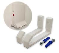 Soporte de pared para repetidor Fritz!Box 3000, 6000, 3000 AX, 6000 AX, con tornillos y almohadillas adhesivas 3M, montaje superior posible, sujeción segura para una cobertura óptima de Wi-Fi