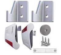 Soporte de pared para router AVM Fritz!Box, juego de 2 con accesorios de montaje, bridas y pegatinas para marcar taladros