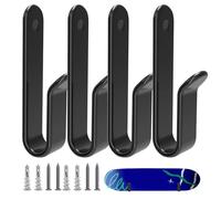 Soporte De Pared Para Snowboard 4 Pcs Estante Horizontal Para Snowboard Colgador Para Monopatín De Alta Resistencia Accesorios De Snowboard Para Interiores Que Ahorran Espacio Para Habitación Garaje