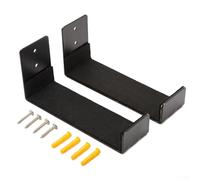 Soporte de pared para snowboard, gancho de almacenamiento de esquí, exhibición de pared de metal para tablas de snowboard, esquís, monopatines, tablas de surf, estante negro (6.5 pulgadas)